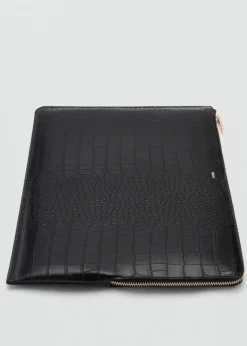 MANGO Galanteria Skórzana|Więcej Akcesoriów*Etui na laptopa z teksturą skóry krokodyla