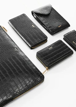 MANGO Galanteria Skórzana|Więcej Akcesoriów*Etui na laptopa z teksturą skóry krokodyla