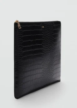 MANGO Galanteria Skórzana*Etui na laptopa z teksturą skóry krokodyla