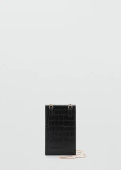 MANGO Galanteria Skórzana*Etui na telefon z imitacji skóry krokodyla