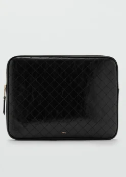 MANGO Galanteria Skórzana*Etui z dekoracyjnymi przeszyciami