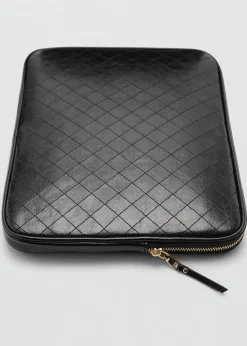 MANGO Galanteria Skórzana*Etui z dekoracyjnymi przeszyciami
