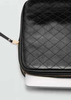 MANGO Galanteria Skórzana*Etui z dekoracyjnymi przeszyciami