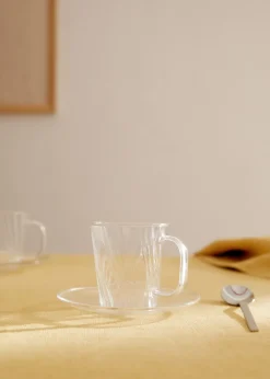 MANGO Zastawa Stołowa|Szklanki I Kieliszki*Filiżanka ze szkła borokrzemowego z teksturą 120 ml