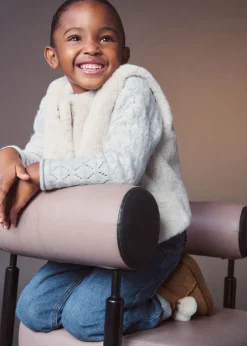 Dzieci MANGO Płaszcze*Futrzana kamizelka