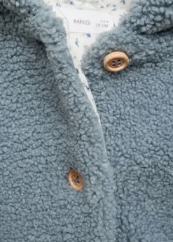 Dzieci MANGO Płaszcze|Płaszcze I Kurtki*Futrzany płaszcz z kapturem