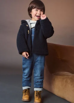 Dzieci MANGO Płaszcze|Płaszcze I Kurtki*Futrzany płaszcz z kapturem