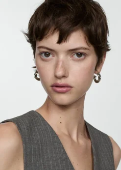 MANGO Kamizelki*Garniturowa kamizelka w prążki