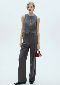 MANGO Kamizelki*Garniturowa kamizelka w prążki