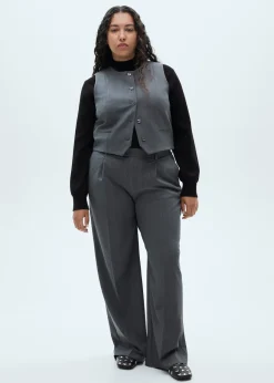 MANGO Kamizelki*Garniturowa kamizelka w prążki