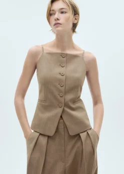 MANGO Kamizelki*Garniturowa kamizelka z wełny