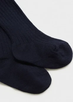 Dzieci MANGO Skarpetki I Rajstopy*Getry z prążkowanej dzianiny