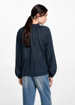 MANGO Koszule I Bluzki*Haftowana bluzka z teksturą