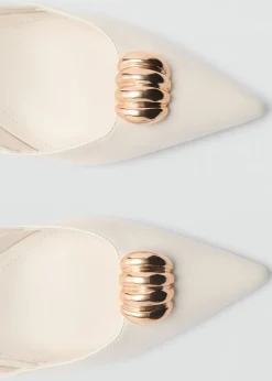 MANGO Buty*High heel shoe with metallic detail