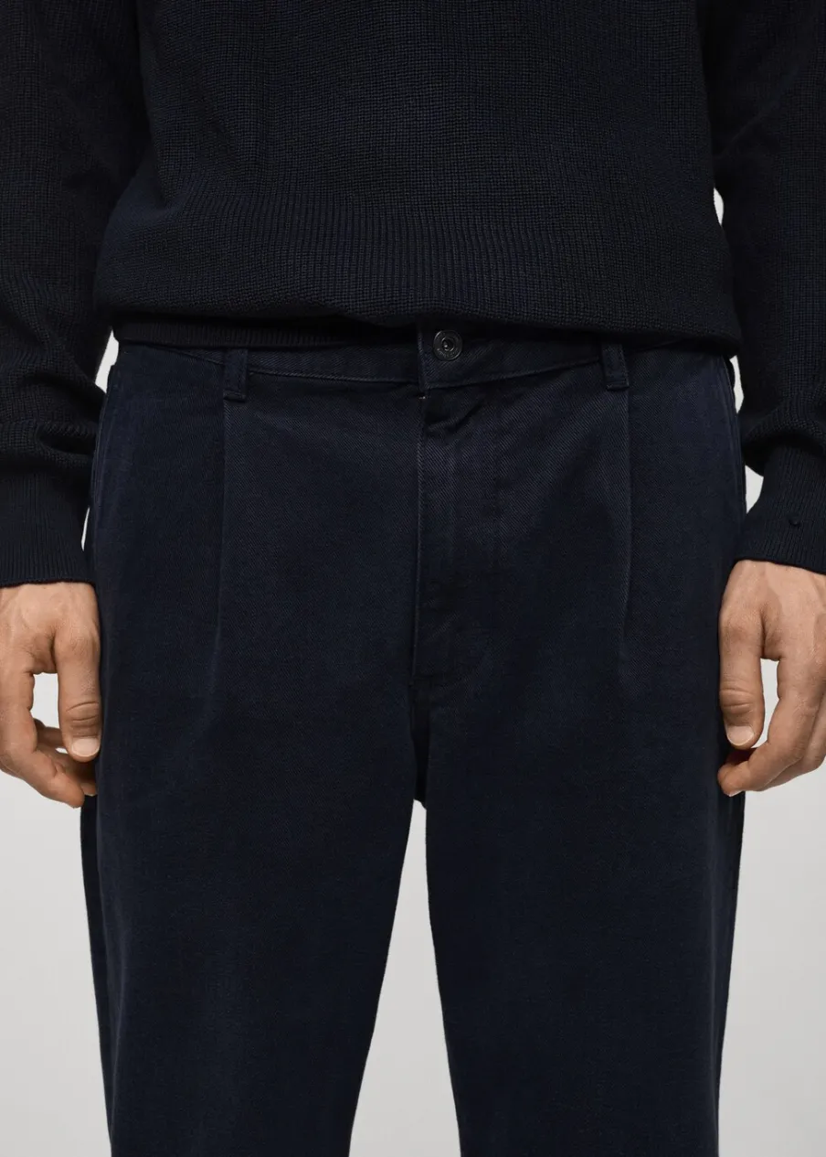 MANGO Spodnie|Dżinsy*Jeansy tapered fit z zakładkami