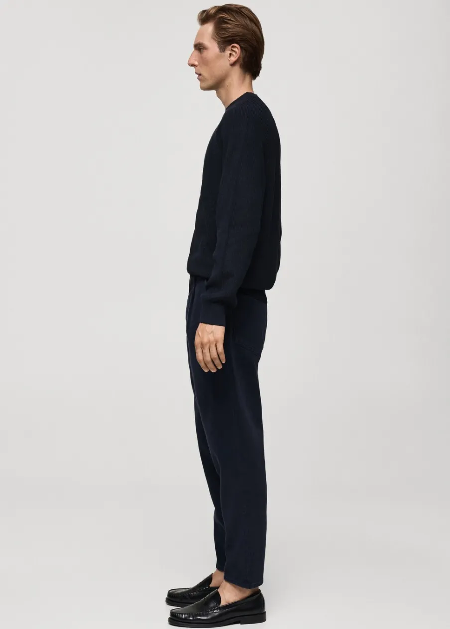 MANGO Spodnie|Dżinsy*Jeansy tapered fit z zakładkami