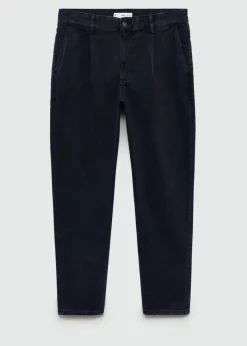 MANGO Spodnie|Dżinsy*Jeansy tapered fit z zakładkami