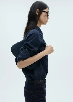 MANGO Dżinsy*Jeansy z szerokimi nogawkami i paskiem rinse wash