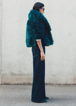 MANGO Dżinsy*Jeansy z szerokimi nogawkami i paskiem rinse wash