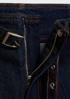 MANGO Dżinsy*Jeansy z szerokimi nogawkami i paskiem rinse wash