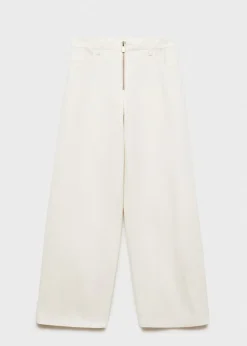 MANGO Dżinsy*Jeansy z szerokimi nogawkami i zamkiem