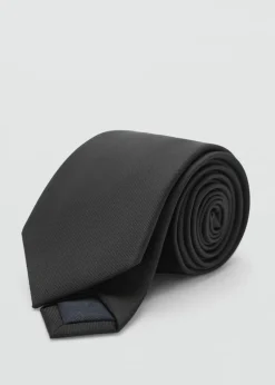 MANGO Akcesoria|Krawaty, Muszki I Chusteczki Do Nosa*Jednokolorowy krawat z drobną teksturą