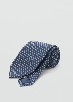 MANGO Akcesoria|Krawaty, Muszki I Chusteczki Do Nosa*Jedwabny krawat geometryczny deseń