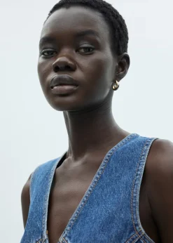 MANGO Kamizelki*Kamizelka dżinsowa z kontrastowym wykończeniem