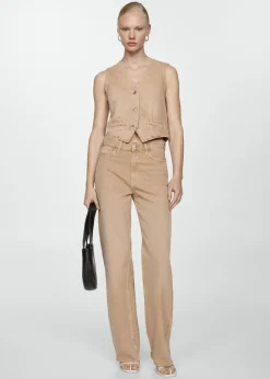 MANGO Kurtki|Kamizelki*Kamizelka dżinsowa ze szwami