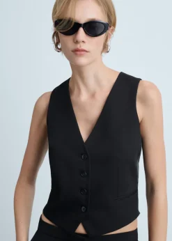 MANGO Kamizelki*Kamizelka garniturowa na guziki