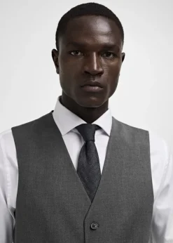 MANGO Marynarki|Kamizelki*Kamizelka garniturowa slim fit z tkaniny stretch