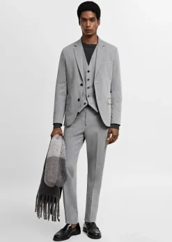 MANGO Marynarki|Kamizelki*Kamizelka garniturowa super slim fit z tkaniny stretch