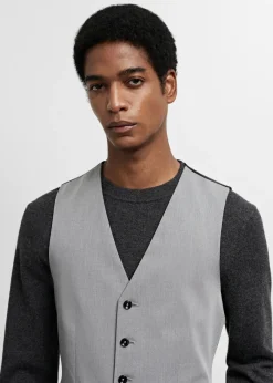 MANGO Marynarki|Kamizelki*Kamizelka garniturowa super slim fit z tkaniny stretch