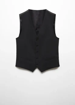 MANGO Marynarki|Kamizelki*Kamizelka garniturowa super slim fit z tkaniny stretch