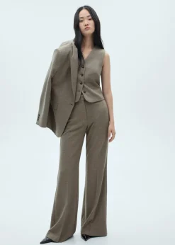 MANGO Kamizelki*Kamizelka garniturowa w drobną pepitkę