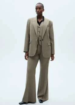 MANGO Kamizelki*Kamizelka garniturowa w drobną pepitkę