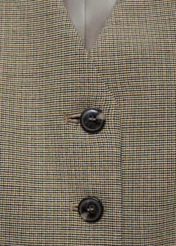 MANGO Kamizelki*Kamizelka garniturowa w drobną pepitkę