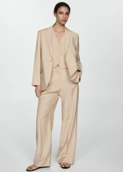 MANGO Kamizelki*Kamizelka garniturowa w paski