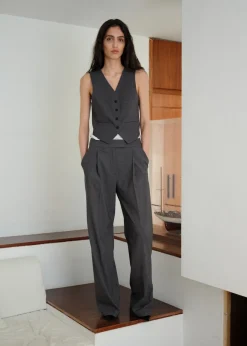 MANGO Kamizelki*Kamizelka garniturowa z regulowanym paskiem