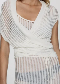 MANGO Kamizelki*Kamizelka kopertowa z dzianiny