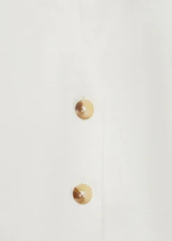 MANGO Kamizelki*Kamizelka lniana na guziki