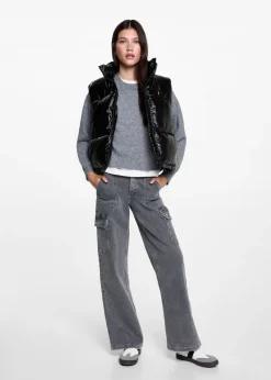 MANGO Kamizelki*Kamizelka pikowana z kieszeniami