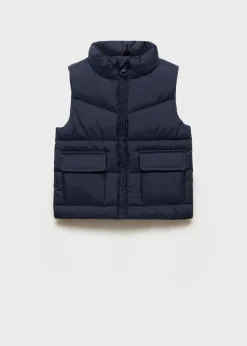 Dzieci MANGO Płaszcze I Kurtki*Kamizelka pikowana z kieszeniami