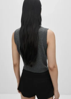 MANGO Topy|Kamizelki*Kamizelka wełniana na guziki