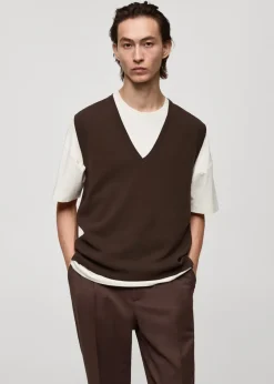 MANGO Kardigany I Swetry*Kamizelka z cienkiej dzianiny