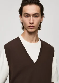 MANGO Kardigany I Swetry*Kamizelka z cienkiej dzianiny