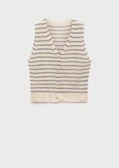 MANGO Kamizelki*Kamizelka z dzianiny na guziki