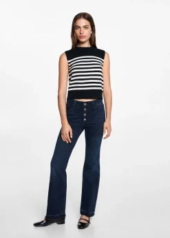 MANGO Swetry I Kardigany|Kamizelki*Kamizelka z dzianiny w paski