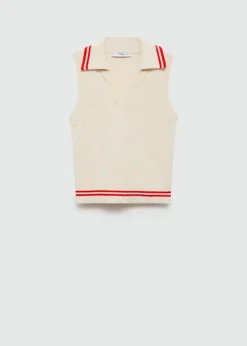 MANGO Kamizelki*Kamizelka z dzianiny w paski