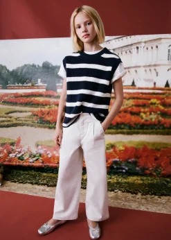 Dzieci MANGO Swetry I Kardigany*Kamizelka z dzianiny w paski